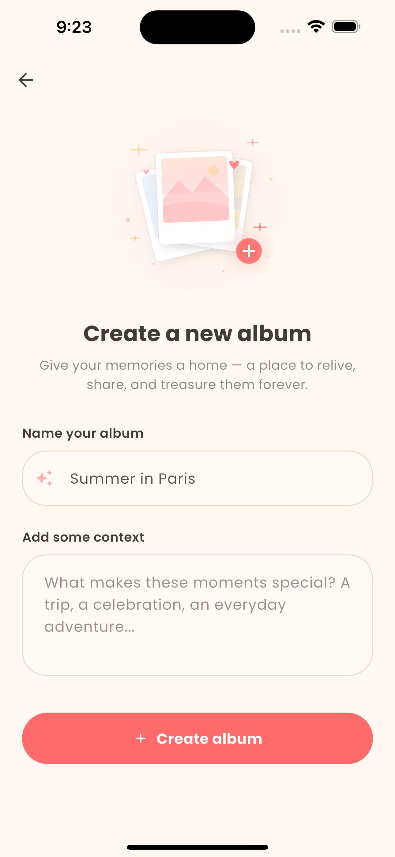 Create an album